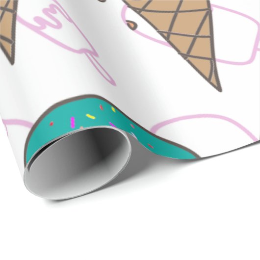 Süßigkeiten - Premium-Eiscreme-Verpackung Geschenkpapier (Rolleneckpunkt)