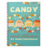 Süßigkeiten Rezept Notebook mit Trüffelfarben Notizblock (Vorderseite)