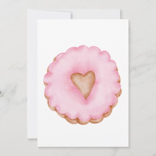 Süßigkeiten Rosa Banner Donuts Baby Dusche Party Einladung (Rückseite)