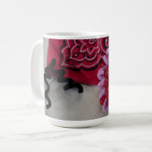 Süßigkeiten Rot und Rosa rustikal Kaffeetasse (Vorderseite Links)