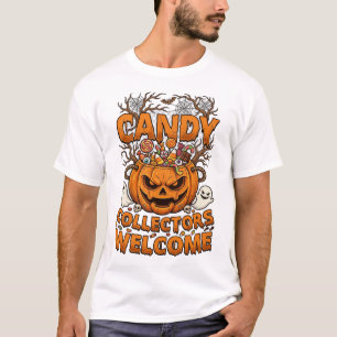 Süßigkeiten Sammler Willkommen Halloween Kürbis Ge T-Shirt