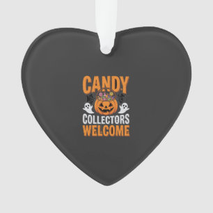 Süßigkeiten Sammler Willkommen Halloween Kürbis Ornament