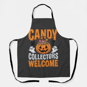 Süßigkeiten Sammler Willkommen Halloween Kürbis Schürze