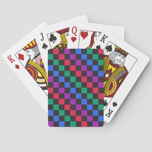 Süßigkeiten-Schachbrettmuster diagonal Spielkarten (Rückseite)