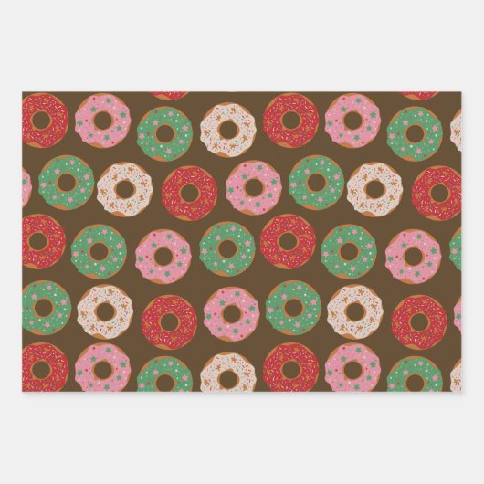 Süßigkeiten Schokolade Donuts Geschenkpapier Set (Vorderseite)