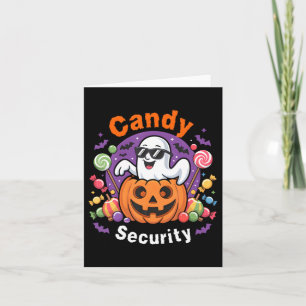 Süßigkeiten Sicherheit Boo Kürbis Geist Halloween Karte