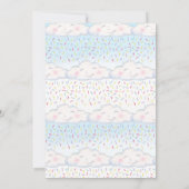 Süßigkeiten Sprinklen Wasserfarben Babydusche Einladung (Rückseite)