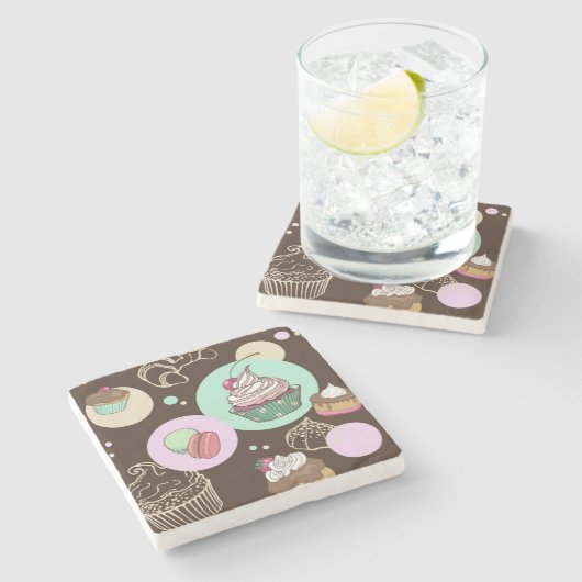 Süßigkeiten Steinuntersetzer (Seitenansicht)