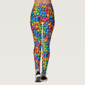 Süßigkeiten, Süßigkeiten, Kaugummi-Hintergrund Leggings (Rückseite)