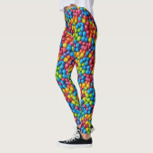 Süßigkeiten, Süßigkeiten, Kaugummi-Hintergrund Leggings (Links)