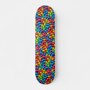 Süßigkeiten, Süßigkeiten, Kaugummi-Hintergrund Skateboard