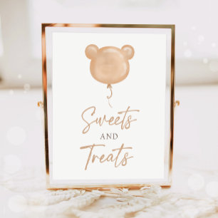 Süßigkeiten Teddybär-Ballon Geburtstag Poster