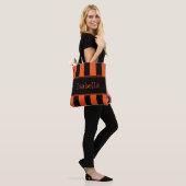 Süßigkeiten-Tüte Schwarz Orange Tasche (Am Model)