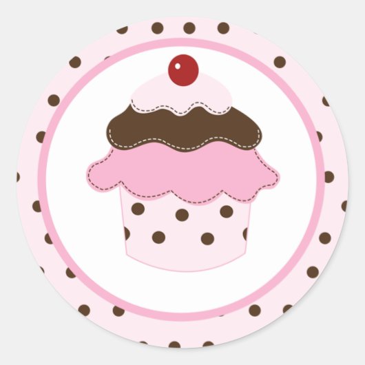 Süßigkeiten Umschlag Aufkleber Cupcake (Vorderseite)