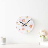 Süßigkeiten und Blumen Runde Wanduhr (Zuhause)