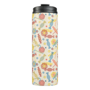Süßigkeiten und Bonbon-Muster Thermosbecher