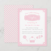 Süßigkeiten und Cupcake, Girls Geburtstagsparty Einladung (Vorne/Hinten)