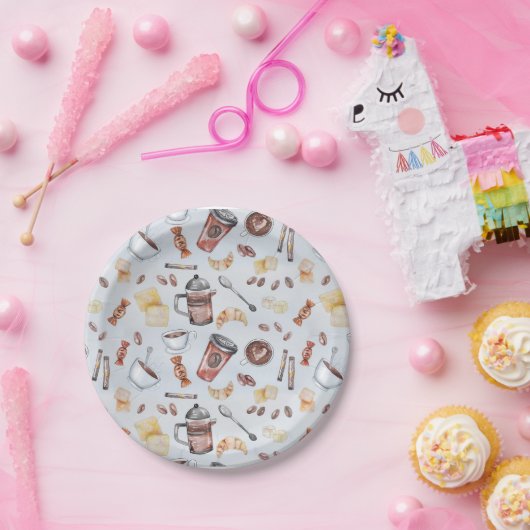 Süßigkeiten und Kaffee Pappteller (Party)