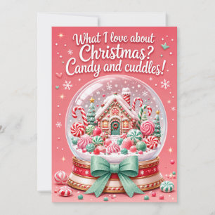 Süßigkeiten und Kuscheltiere Lustige Weihnachtsgru Einladung