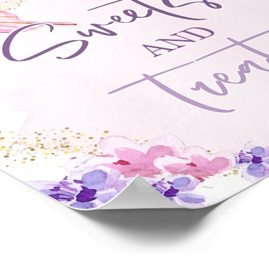 Süßigkeiten und Leckerei bevorzugen Schmetterlings Poster (Ecke)