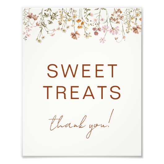 Süßigkeiten und Leckerei Wildblume Terracotta Kind Fotodruck (Vorne)