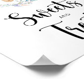 Süßigkeiten und Leckereien Babydusche Poster (Ecke)