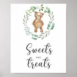 Süßigkeiten und Leckereien Babyduschposter Poster