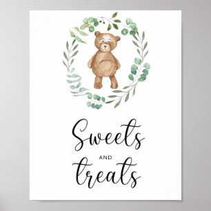 Süßigkeiten und Leckereien Babyduschposter Poster