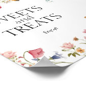 Süßigkeiten und Leckereien Blumenspülung Poster (Ecke)