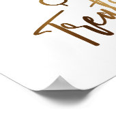 Süßigkeiten und Leckereien Einfache Gold-Handschri Poster (Ecke)