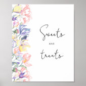 Süßigkeiten und Leckereien für Blumengebäck Poster (Vorne)