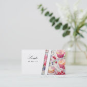 Süßigkeiten und Leckereien modern Visitenkarte (Stehend Vorderseite)