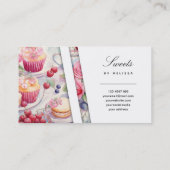 Süßigkeiten und Leckereien modern Visitenkarte (Rückseite)