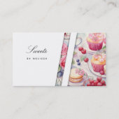 Süßigkeiten und Leckereien modern Visitenkarte (Vorderseite)