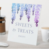 Süßigkeiten und Leckereien Moderne Blumenhochzeite Sockelschild (In Situ)