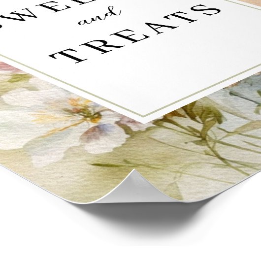 Süßigkeiten und Leckereien Rustikale Aquarellfarbe Poster (Ecke)