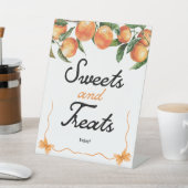 Süßigkeiten und Leckereien Unterschreiben | Orange Sockelschild (In SItu)