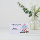 Süßigkeiten und Leckereien Visitenkarte (Stehend Vorderseite)