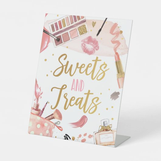 Süßigkeiten und Leckereien Wellness-Center Party M Sockelschild (Vorderseite)