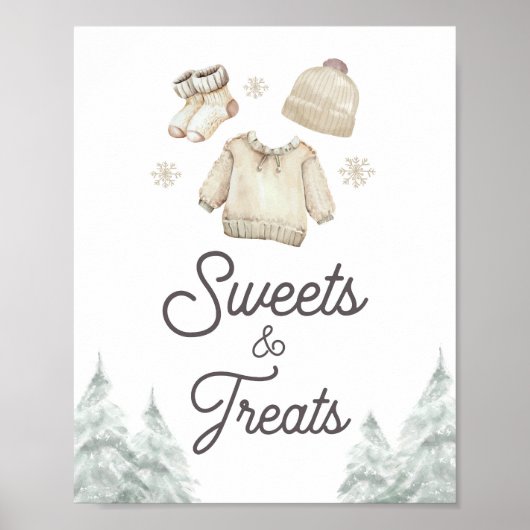 Süßigkeiten und Leckereien Winter Baby Es ist kalt Poster (Vorne)
