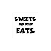 SÜSSIGKEITEN UND SONSTIGE ESSEN GUMMISTEMPEL (Prägung)