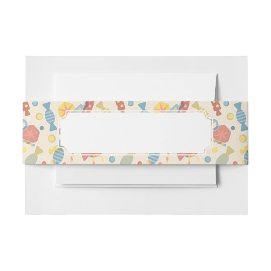 Süßigkeiten und Süßigkeits-Muster Einladungsbanderole (Vorderseite Beispiel)