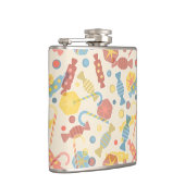 Süßigkeiten und Süßigkeits-Muster Flachmann (Rechts)