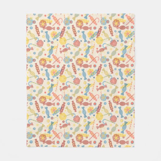 Süßigkeiten und Süßigkeits-Muster Fleecedecke (Vorderseite)