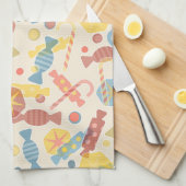Süßigkeiten und Süßigkeits-Muster Geschirrtuch (Viertel Falte)