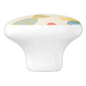 Süßigkeiten und Süßigkeits-Muster Keramikknauf (Seitenansicht)