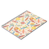 Süßigkeiten und Süßigkeits-Muster Notizblock (Linke Seite)