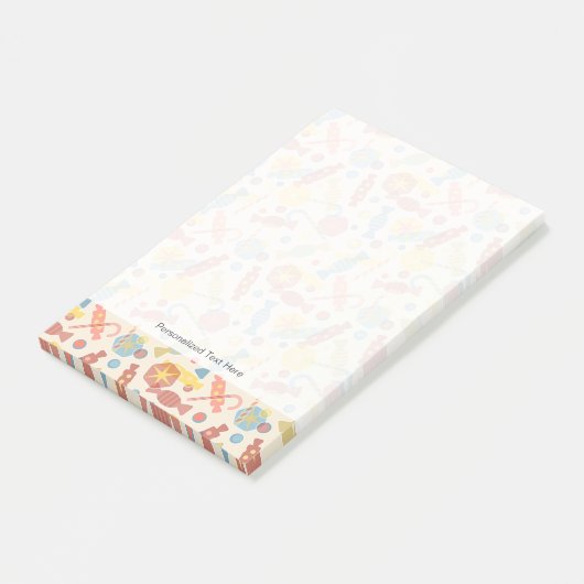 Süßigkeiten und Süßigkeits-Muster Post-it Klebezettel (angewinkelt)