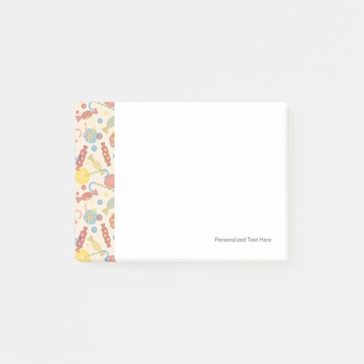 Süßigkeiten und Süßigkeits-Muster Post-it Klebezettel (Vorderseite)