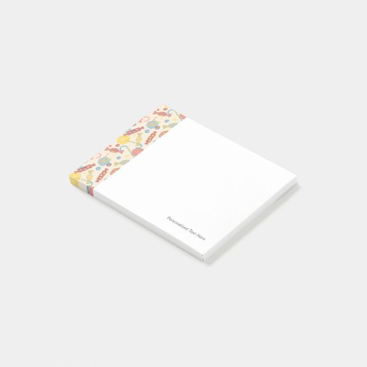 Süßigkeiten und Süßigkeits-Muster Post-it Klebezettel (angewinkelt)